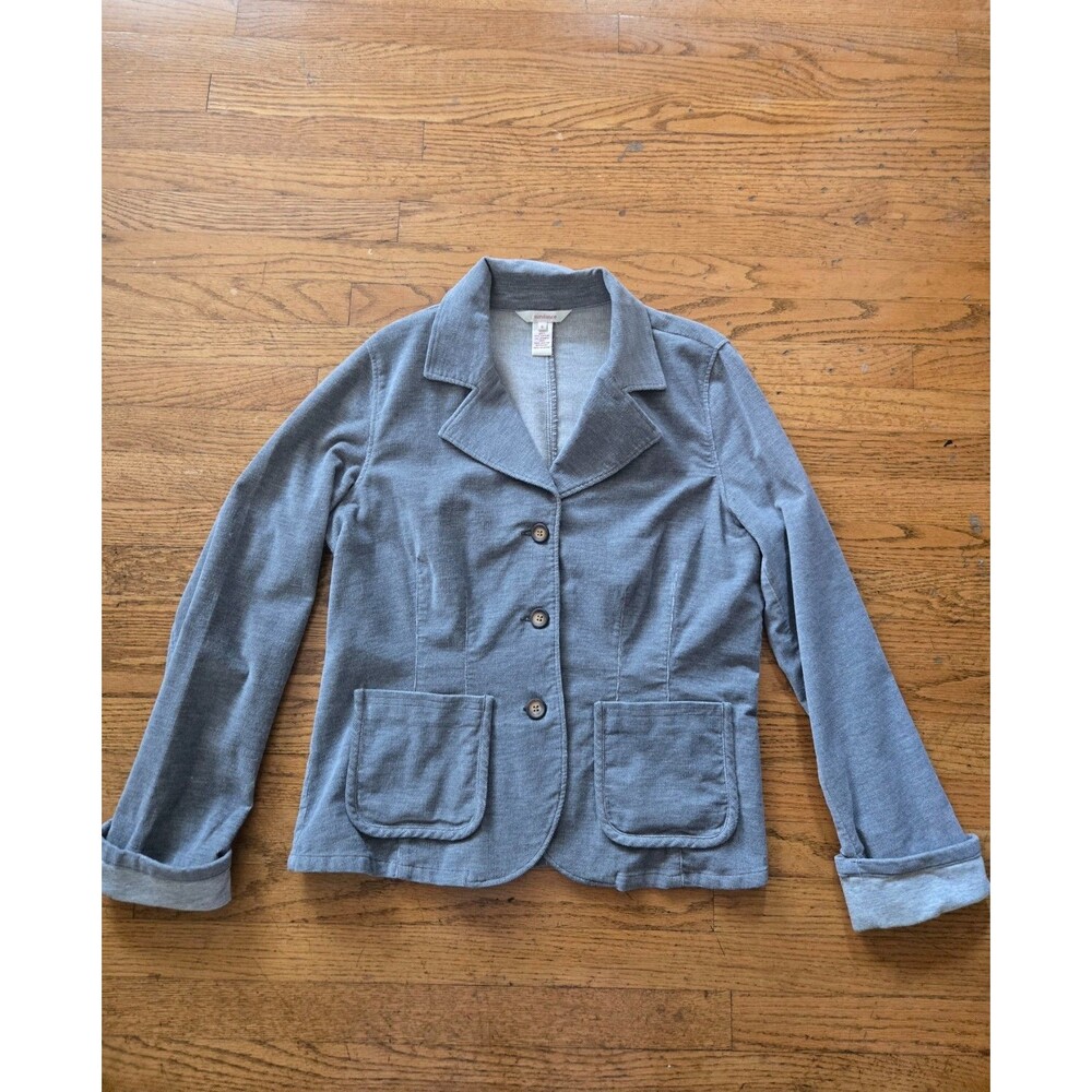 Sundance Womens Gray Corduroy Button Up Blazer Jacket Size 6